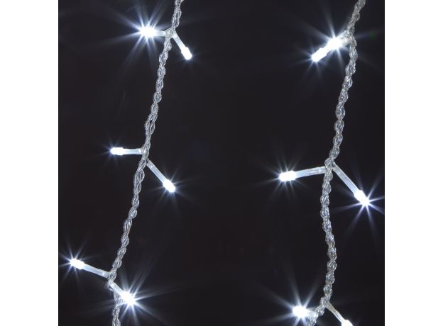 Новогодняя гирлянда занавес белый 1,5*1м IP20 200-001 белый