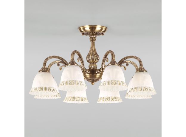 Классическая потолочная люстра 60107/8 античная бронза