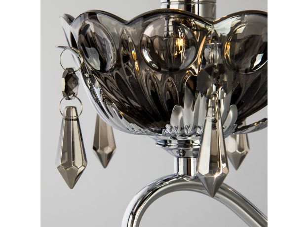 Классическое хрустальное бра 10103/1 хром/дымчатый хрусталь Strotskis
