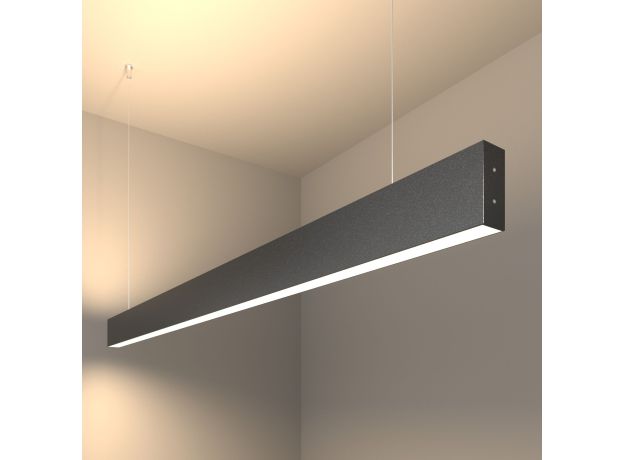 Линейный светодиодный подвесной двусторонний светильник 128см 50Вт 4200К черный LSG-01-2-8*128-35-4200-MSh
