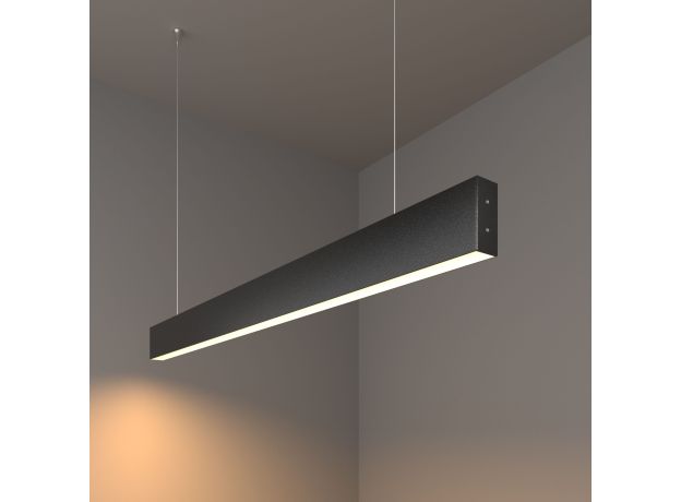 Линейный светодиодный подвесной односторонний светильник 103см 20Вт 3000К черный LSG-01-1-8*103-16-3000-MSh