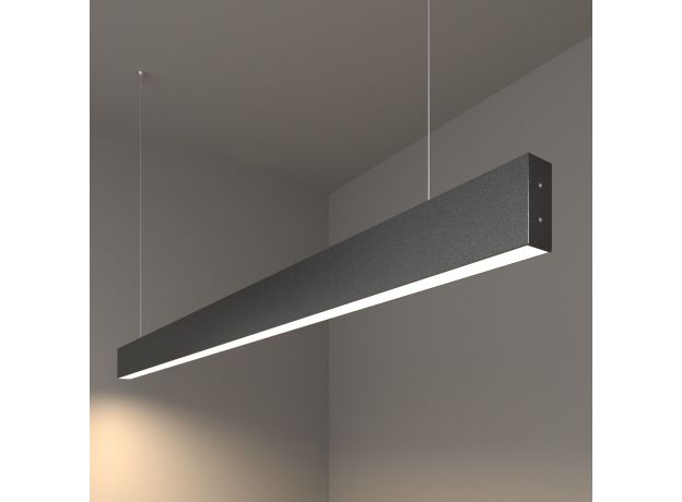 Линейный светодиодный подвесной односторонний светильник 128см 25Вт 4200К черный LSG-01-1-8*128-21-4200-MSh