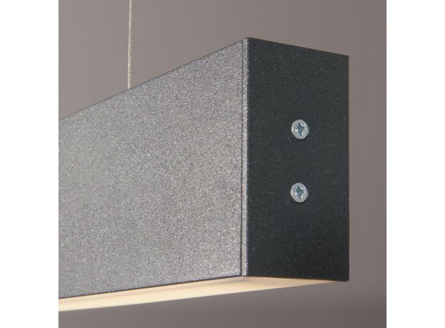 Линейный светодиодный подвесной односторонний светильник 53см 10W 4200K черная шагрень 101-200-30-53