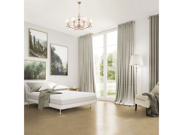 Классический торшер с абажуром 01072/1 золото