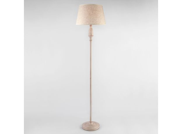 Классический торшер с абажуром 01081/1 белый с золотом