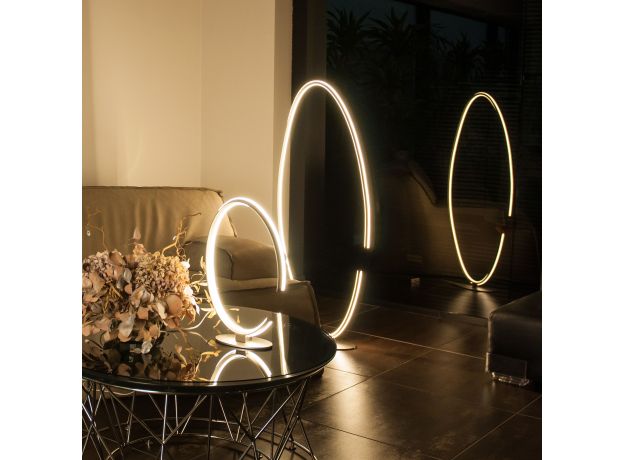 Напольный светодиодный светильник 80415/1 сатин-никель