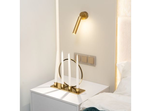 Настенно-потолочный светодиодный светильник 20084/1 LED матовое золото