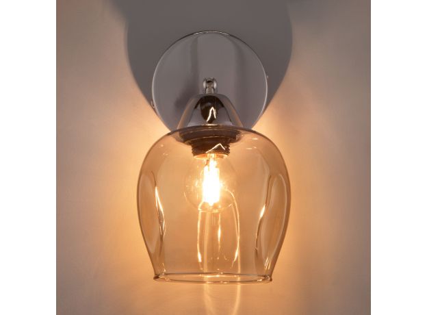 Бра со стеклянным плафоном 30164/1 хром