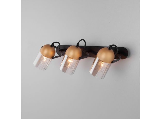 Настенный светильник с поворотными плафонами 20122/3 черный/золото