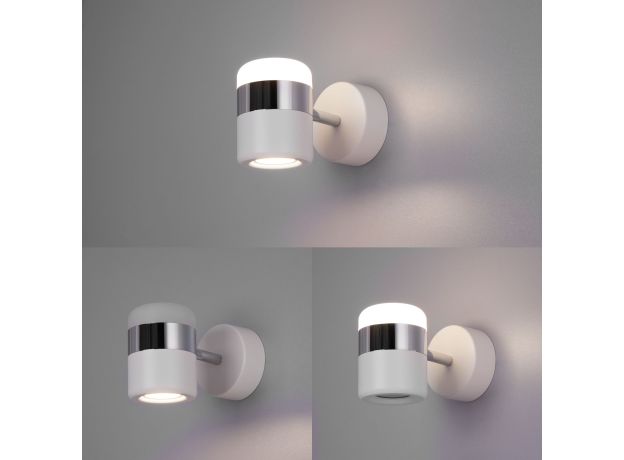 Настенный светодиодный светильник 20165/1 LED хром/белый