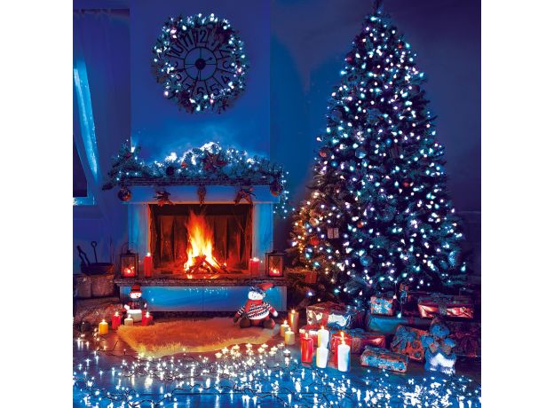 Новогодняя гирлянда нить голубой 5м IP20 400-001 голубой