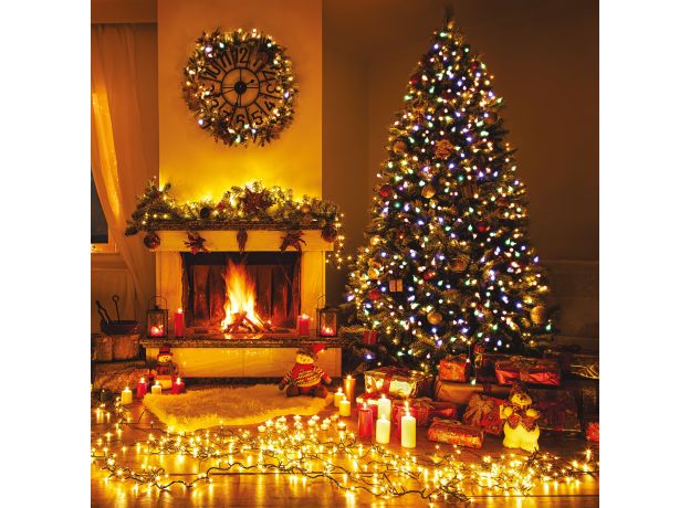 Новогодняя гирлянда нить мульти 10м IP20 400-002 мульти