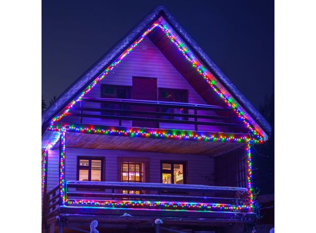 Новогодняя гирлянда нить мульти с эффектом мерцания 20м IP65 400-102 мульти с эффектом мерцания