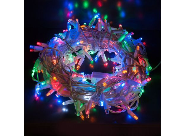 Новогодняя гирлянда нить мульти с эффектом мерцания 20м IP65 400-102 мульти с эффектом мерцания