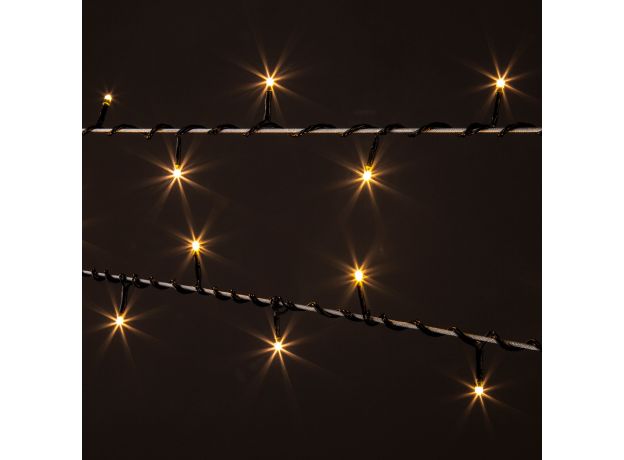 Новогодняя гирлянда нить теплый белый 5м IP20 400-001 теплый белый