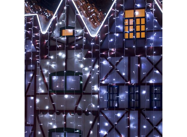 Новогодняя гирлянда занавес белый 2*3м IP65 200-101 белый