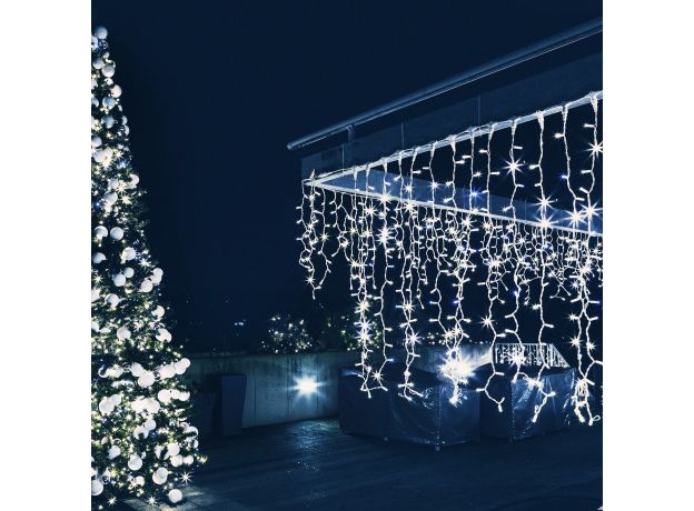 Новогодняя гирлянда занавес белый 2*3м IP65 200-101 белый