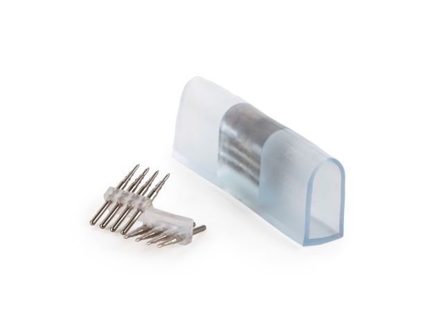 Переходник для одностороннего светодиодного гибкого неона LS001 220V 5050 RGB (10 шт.) PSL-12