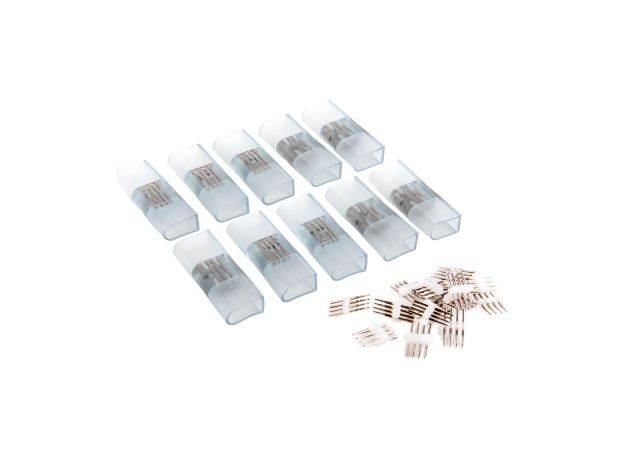 Переходник для одностороннего светодиодного гибкого неона LS001 220V 5050 RGB (10 шт.) PSL-12