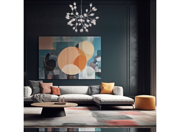 Подвесная люстра серебряного цвета 547