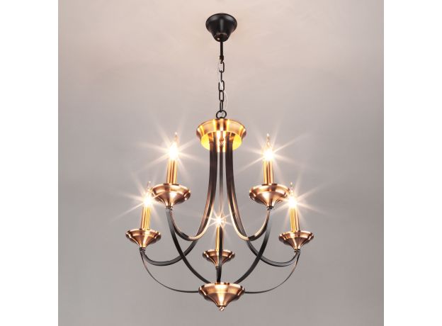 Подвесная люстра в стиле лофт 60098/5 черный