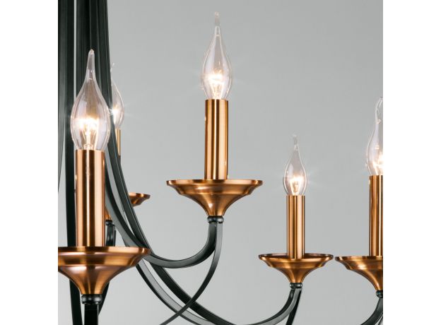 Подвесная люстра в стиле лофт 60098/9 черный