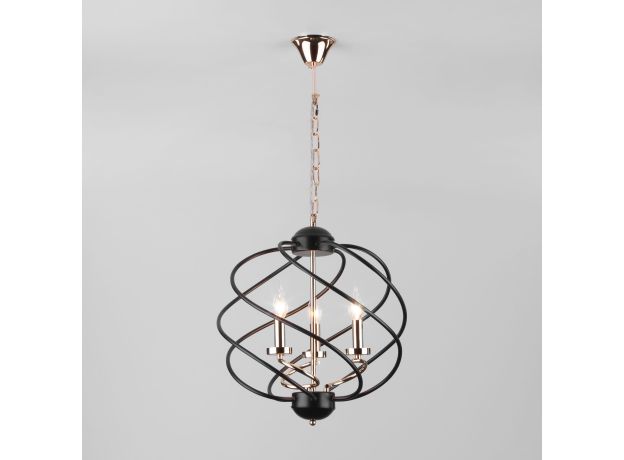 Подвесная люстра в стиле лофт 60105/3 черный