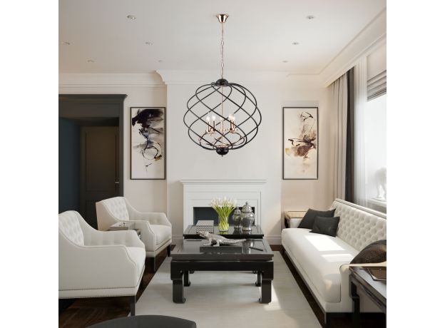 Подвесная люстра в стиле лофт 60105/3 черный