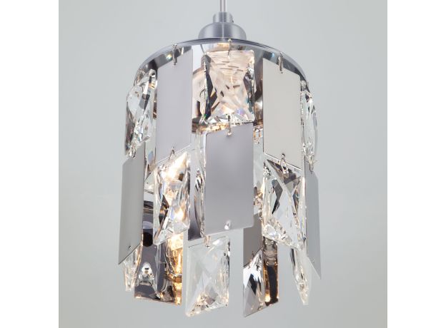 Подвесной светильник с хрусталем 50101/1 хром