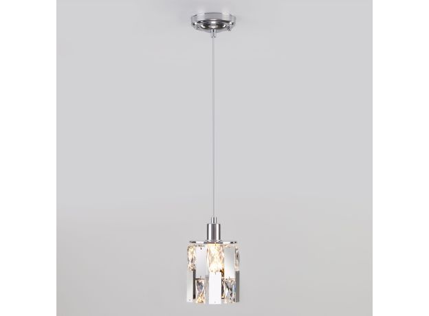 Подвесной светильник с хрусталем 50101/1 хром