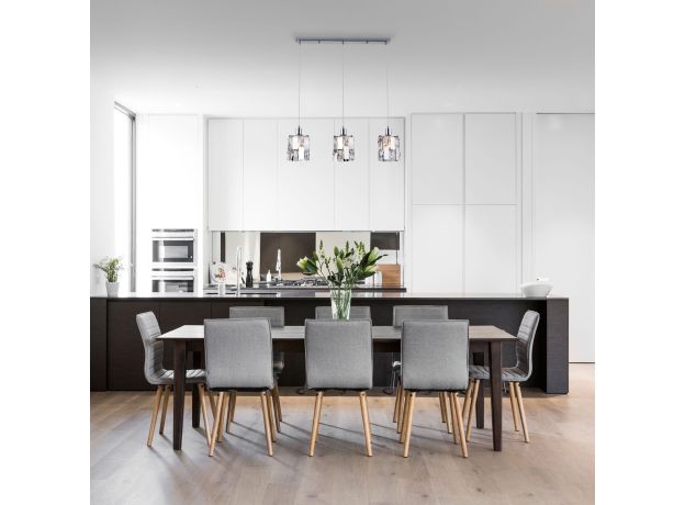 Подвесной светильник с хрусталем 50101/3 хром