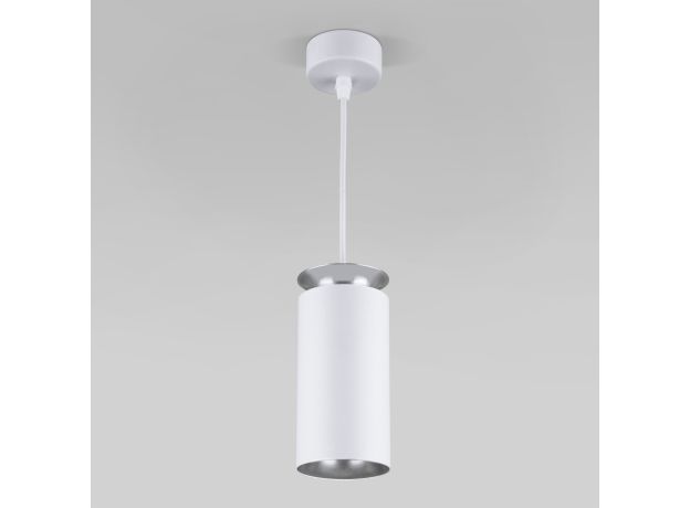 Подвесной светодиодный светильник DLS021 9+4W 4200К белый матовый/серебро