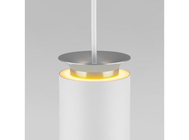 Подвесной светодиодный светильник DLS021 9+4W 4200К белый матовый/серебро