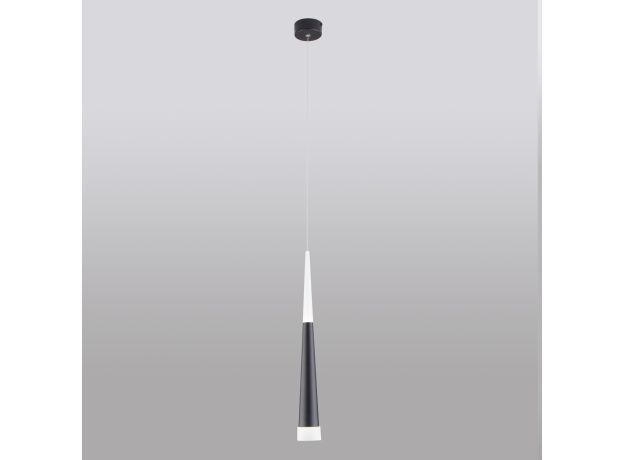 Подвесной светодиодный светильник DLR038 7+1W 4200K черный матовый