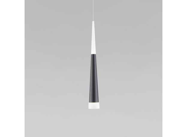 Подвесной светодиодный светильник DLR038 7+1W 4200K черный матовый