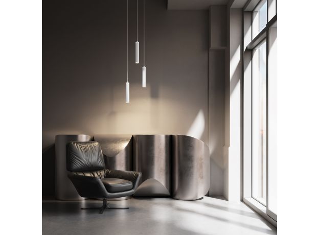 Подвесной светодиодный светильник DLR035 12W 4200K белый матовый