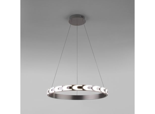 Подвесной светодиодный светильник с пультом управления 90164/1 сатин-никель