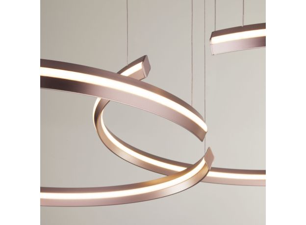 Подвесной светодиодный светильник с пультом управления 90180/3 сатин-никель