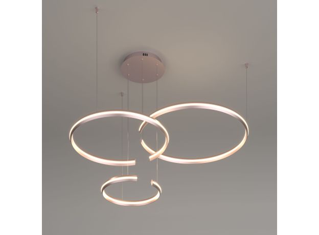 Подвесной светодиодный светильник с пультом управления 90180/3 сатин-никель