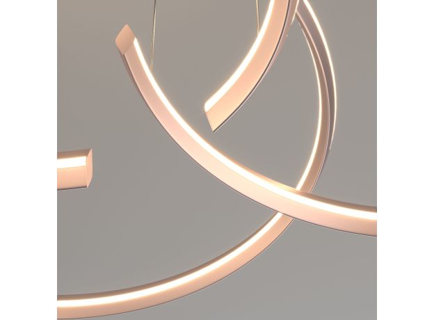 Подвесной светодиодный светильник с пультом управления 90180/3 сатин-никель