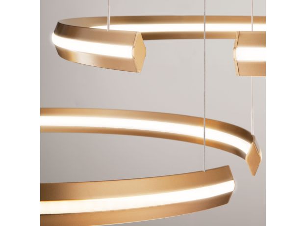 Подвесной светодиодный светильник с пультом управления 90180/3 золото