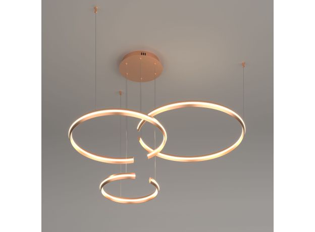 Подвесной светодиодный светильник с пультом управления 90180/3 золото