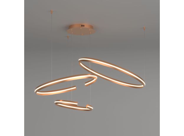 Подвесной светодиодный светильник с пультом управления 90180/3 золото