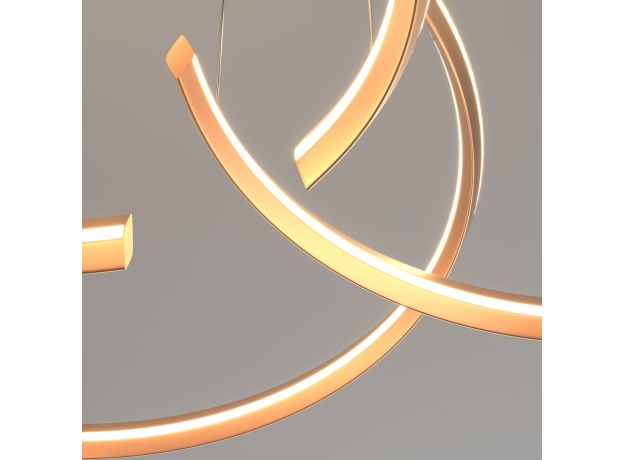 Подвесной светодиодный светильник с пультом управления 90180/3 золото