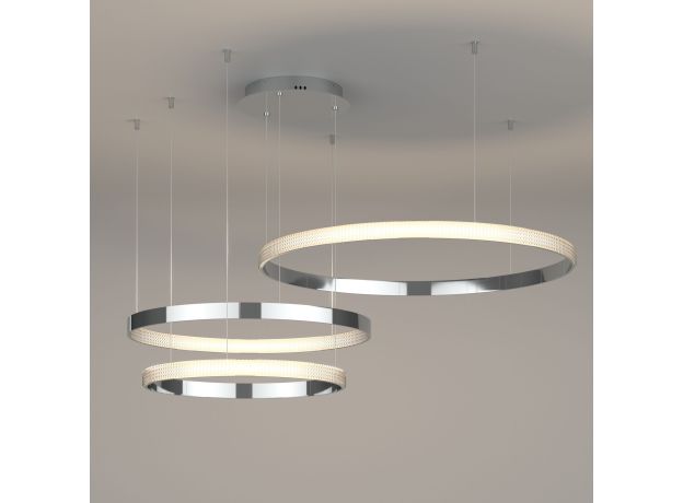 Подвесной светодиодный светильник с пультом управления 90175/3 хром