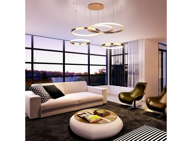 Подвесной светодиодный светильник с пультом управления 90175/5 медный