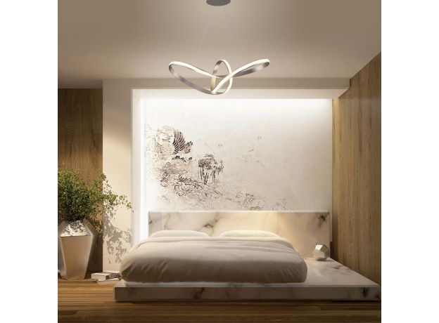 Подвесной светодиодный светильник 90174/1 сатин-никель