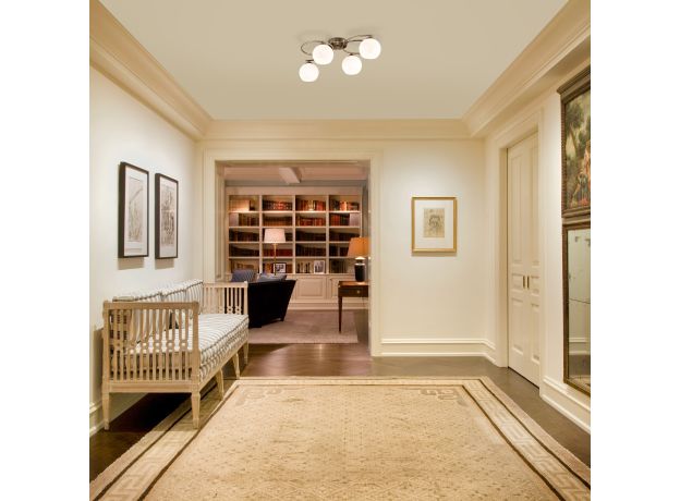 Потолочная люстра с плафонами 30144/4 античная бронза