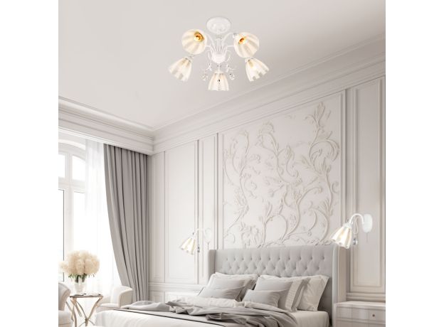 Потолочная люстра с плафонами 30155/5 белый