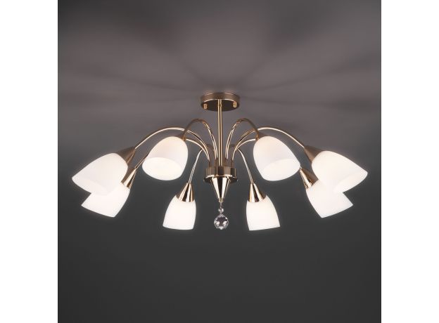 Потолочная люстра со стеклянными плафонами 30149/8 золото